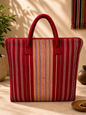 The Crimson Line Square Tote