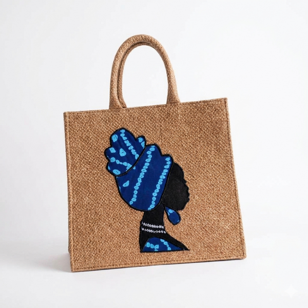 Burlap tote bag